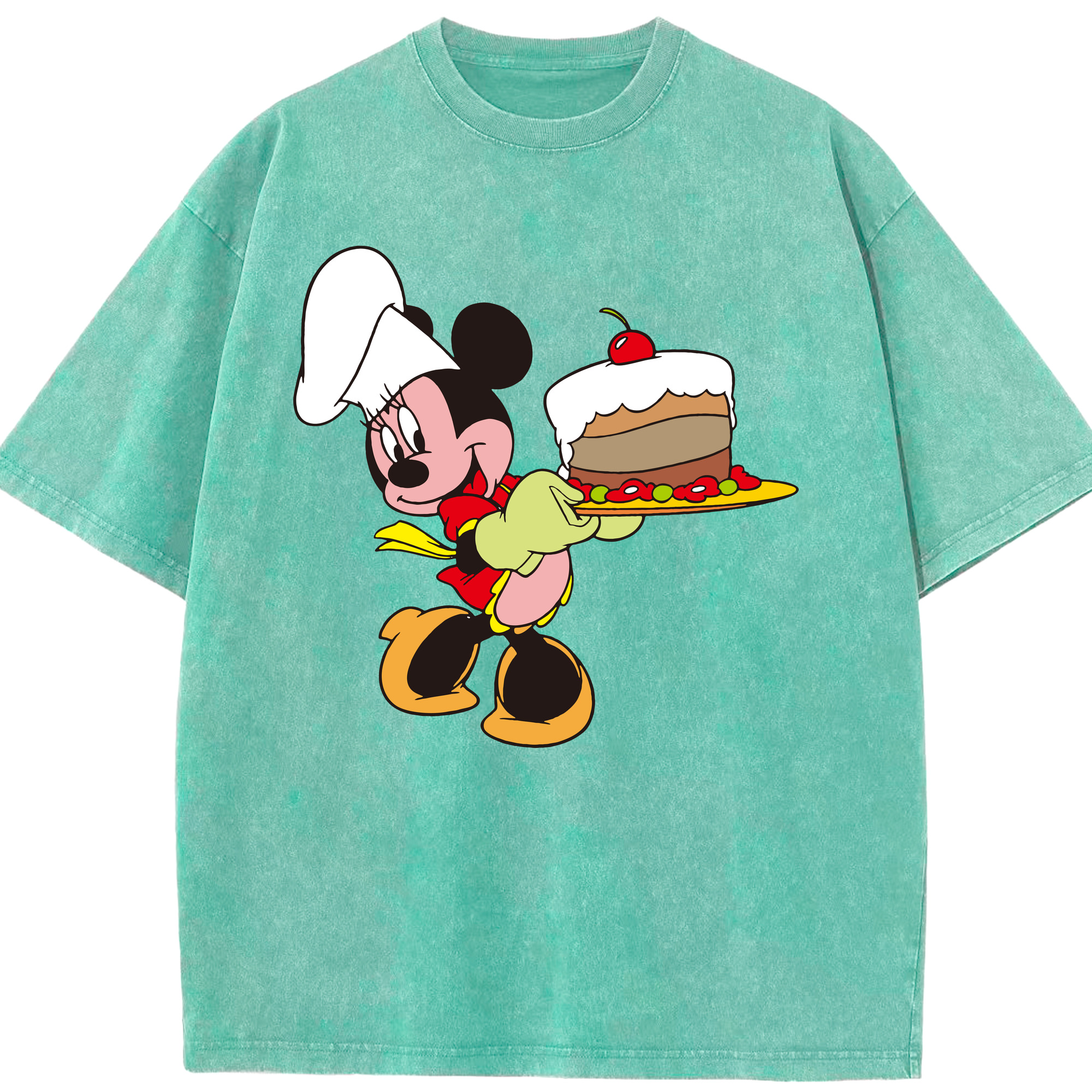 （画像用） ミッキーマウス Mickey Mouse 綿100% ヴィンテージ風 半袖Tシャツ（フロントプリント）